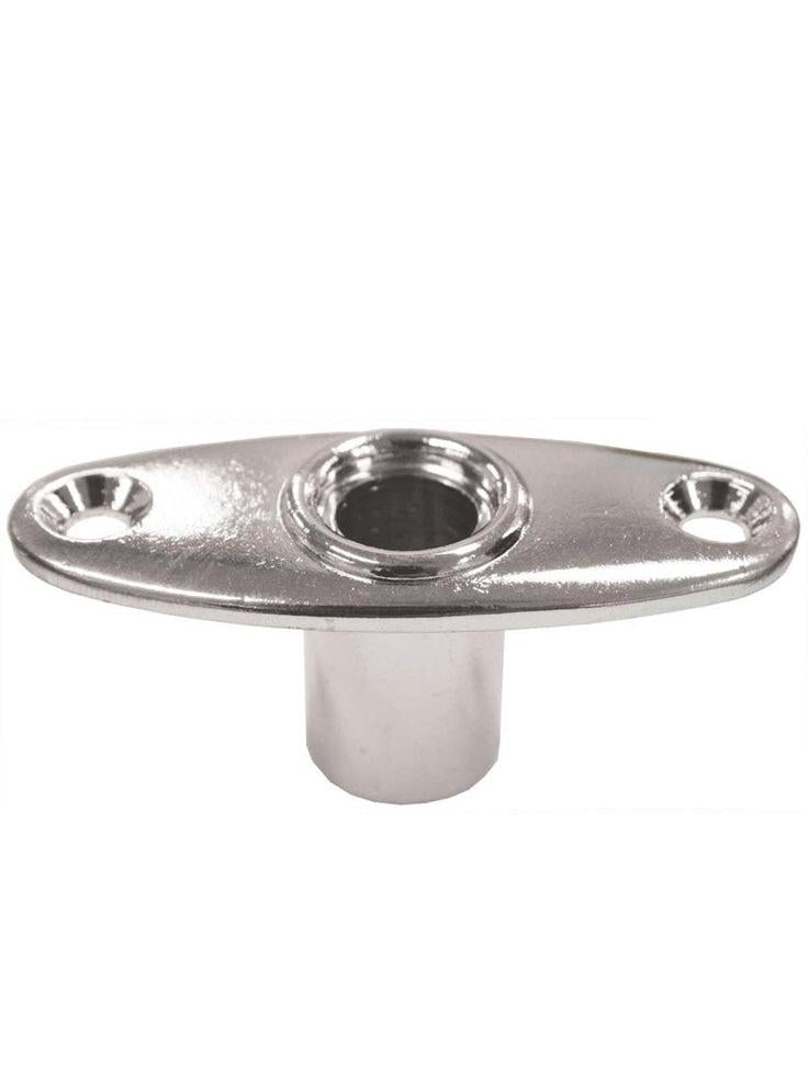 CHROME ROWLOCK PLATES - THRU - MOUNT PLATES - 11.5MM