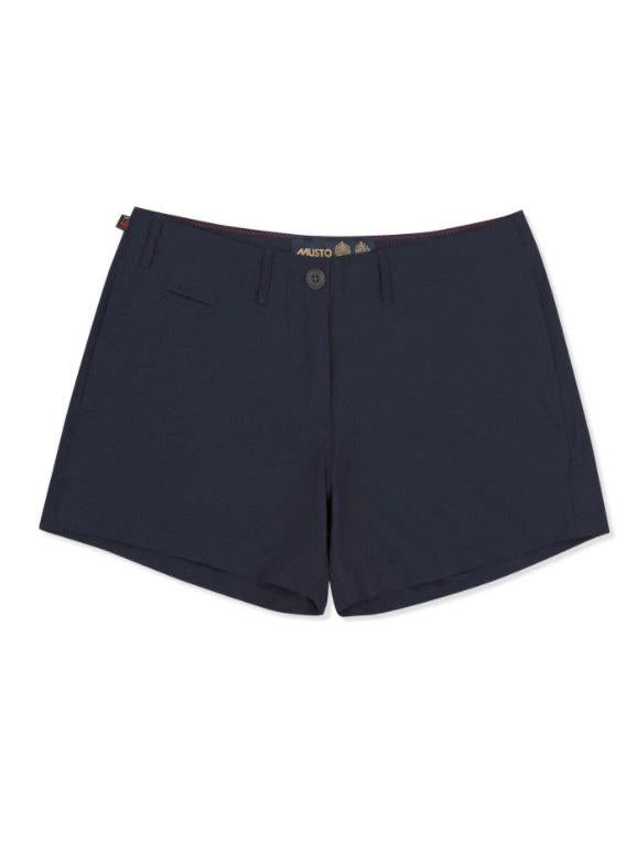 MUSTO WOMEN'S RIB UV FAST DRY SHORT - NAVY