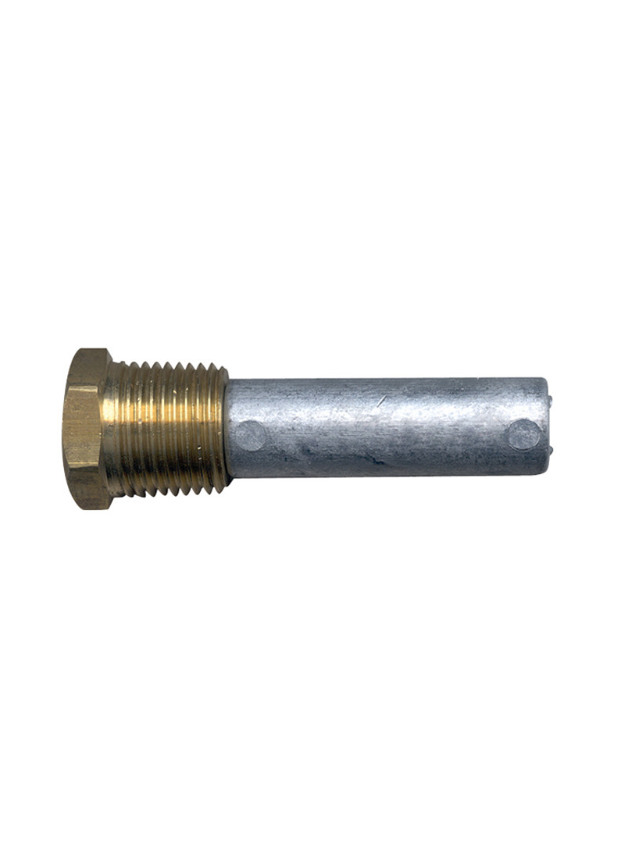 ZINC PENCIL ANODE WITH BRASS PLUG 51MM X 19MM