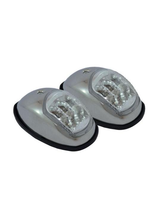 12V/20M LED POLISHED STAINLESS STEEL PORT & STARBOARD NAVIGATION LIGHT