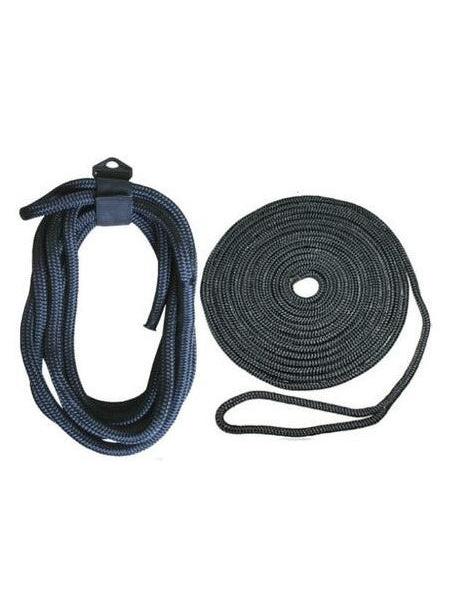 BLACK NYLON DOCKLINE - SPLICED 16MM X 10 METRES
