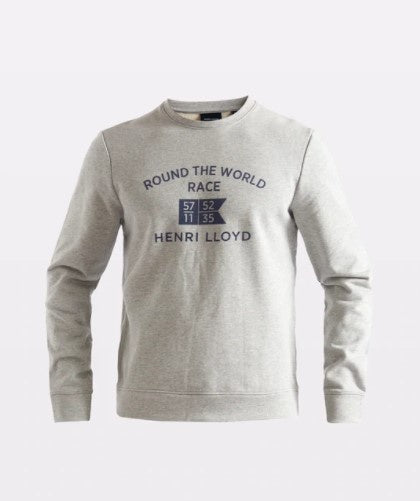 HENRI LLOYD ROUND THE WORLD SWEATSHIRT - GREY MELANGE