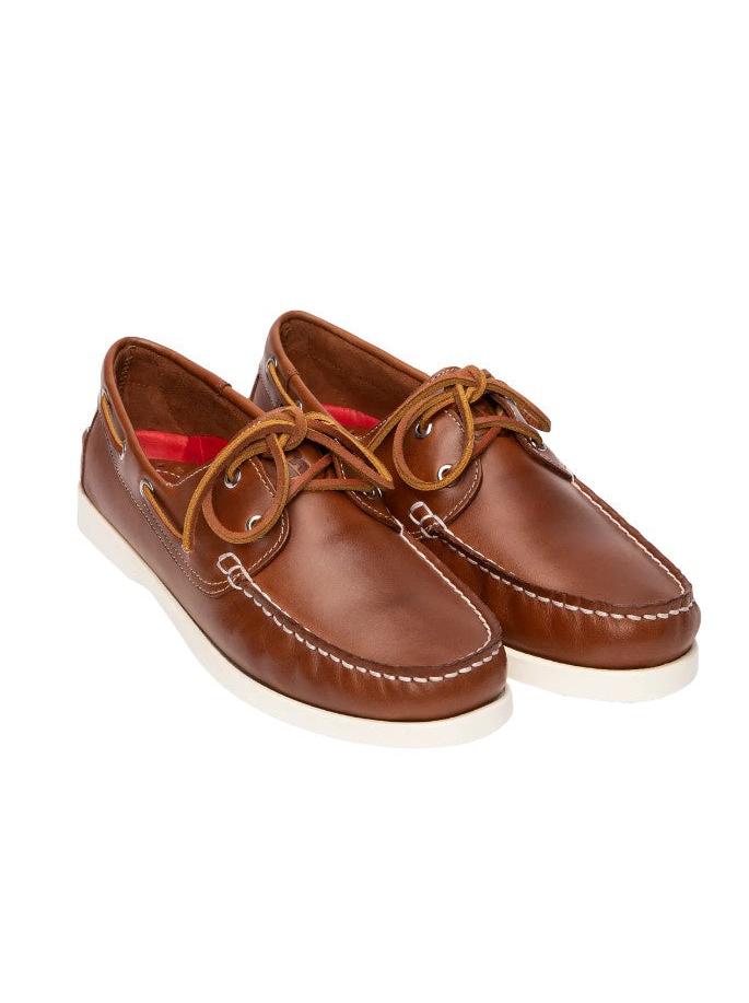 BURKE FLINDERS LEATHER DECK SHOE - TAN