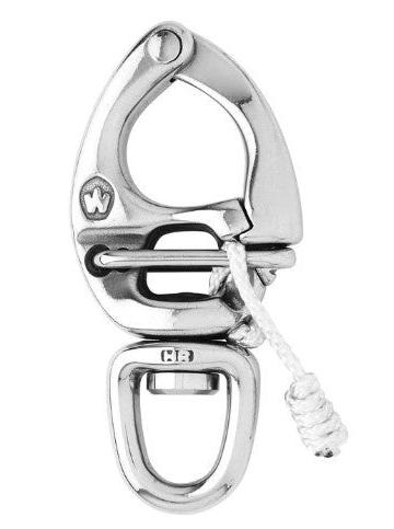 WICHARD 2674 HR QUICK RELEASE SNAP SHACKLE - WITH SWIVEL EYE - LENGTH: 80 MM