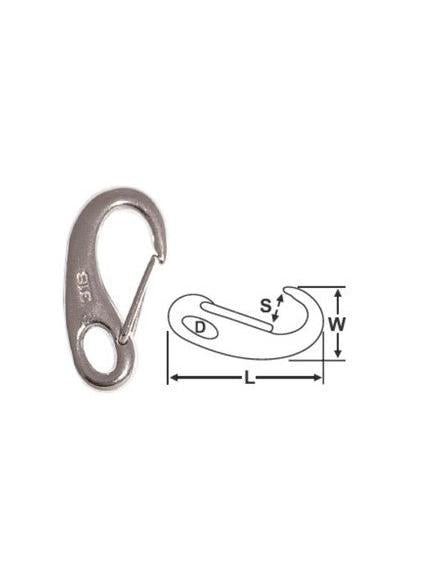 CAST SNAP HOOK - STAINLESS STEEL - 50MM - RWB2430