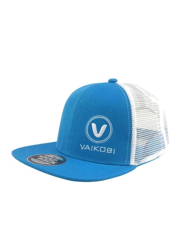 VAIKOBI YOUTH FLAT-BRIM MESH SNAPBACK CAP - AQUA
