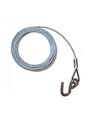 TRAILER WINCH WIRE & S HOOK 4MM X6M