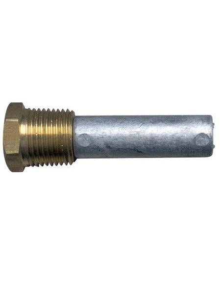 ZINC PENCIL ANODE WITH BRASS PLUG 51MM X 12.7MM
