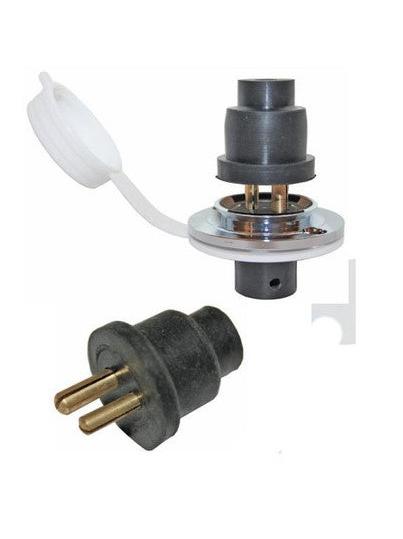 FLUSH POWER PLUG & SOCKET - 2 PIN