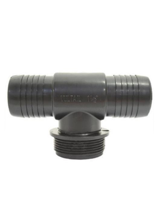 NYLON MALE BSP THREAD WITH BARBED TEE - 2" X 50MM