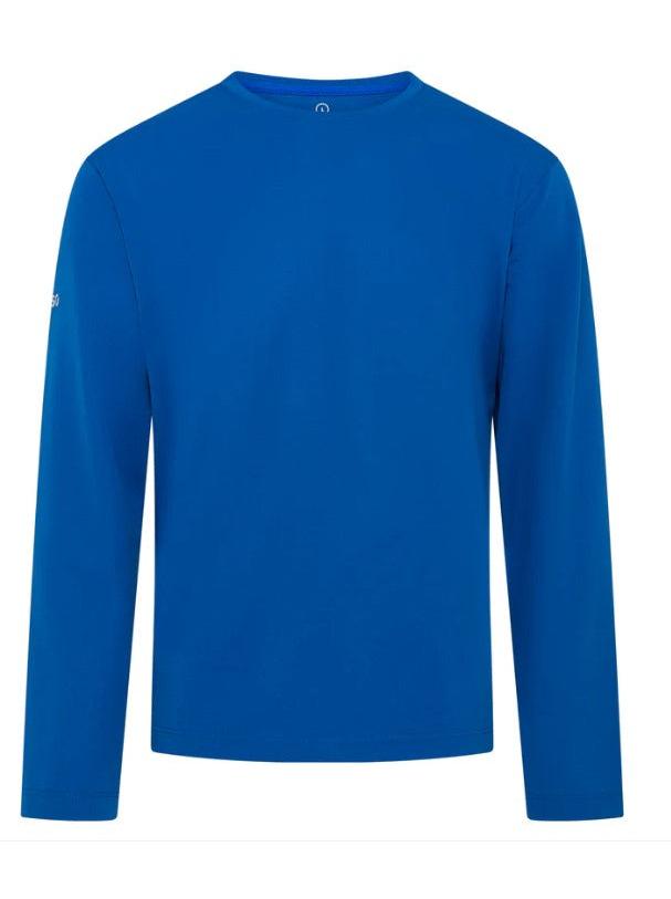 BURKE CREW TECH TEE - LONG SLEEVE - BLUE