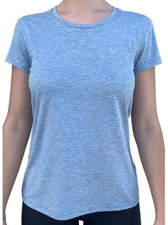VAIKOBI UV SHORT SLEEVED WOMEN'S TECH TEE - HEATHER BLUE