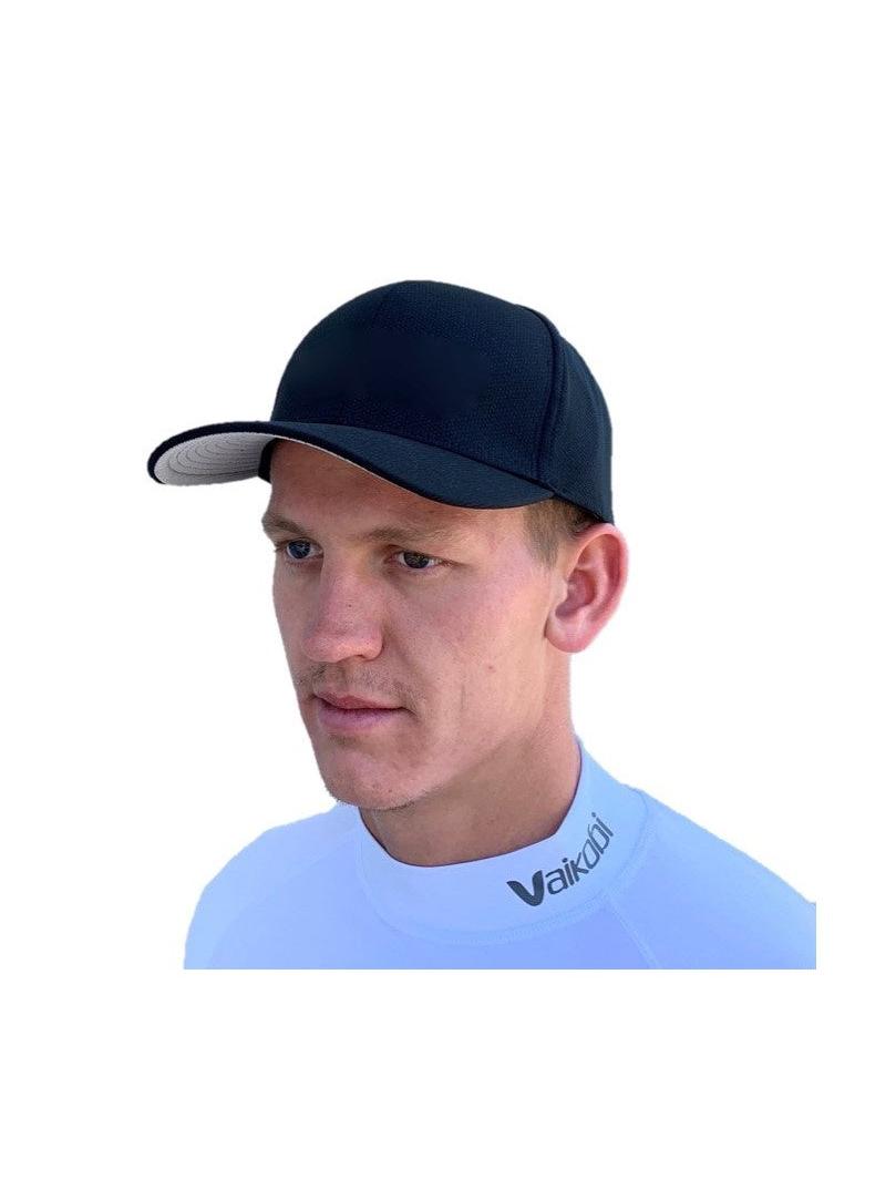 VAIKOBI PERFORMANCE MESH HAT NO LOGO- BLACK