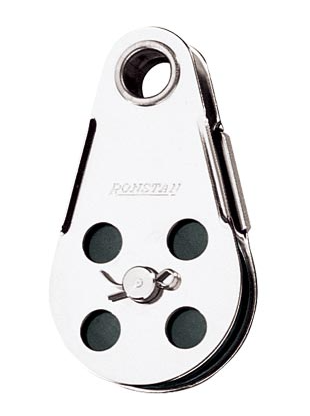 RONSTAN WIRE BLOCK, TUBE RIVET TOP, NYLATRON SHEAVE