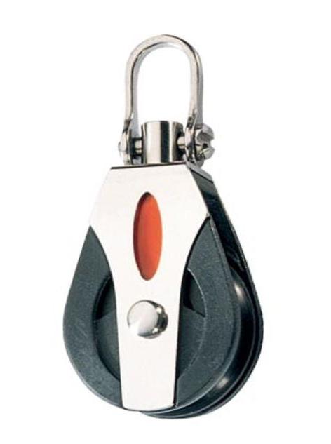 RONSTAN S30 SINGLE BALL BEARING BLOCK, SWIVEL SHACKLE HEAD