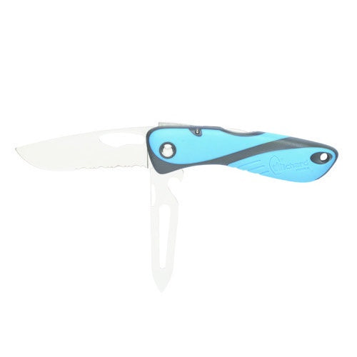 WICHARD OFFSHORE KNIFE - serrated blade - shackler/spike - blue / black