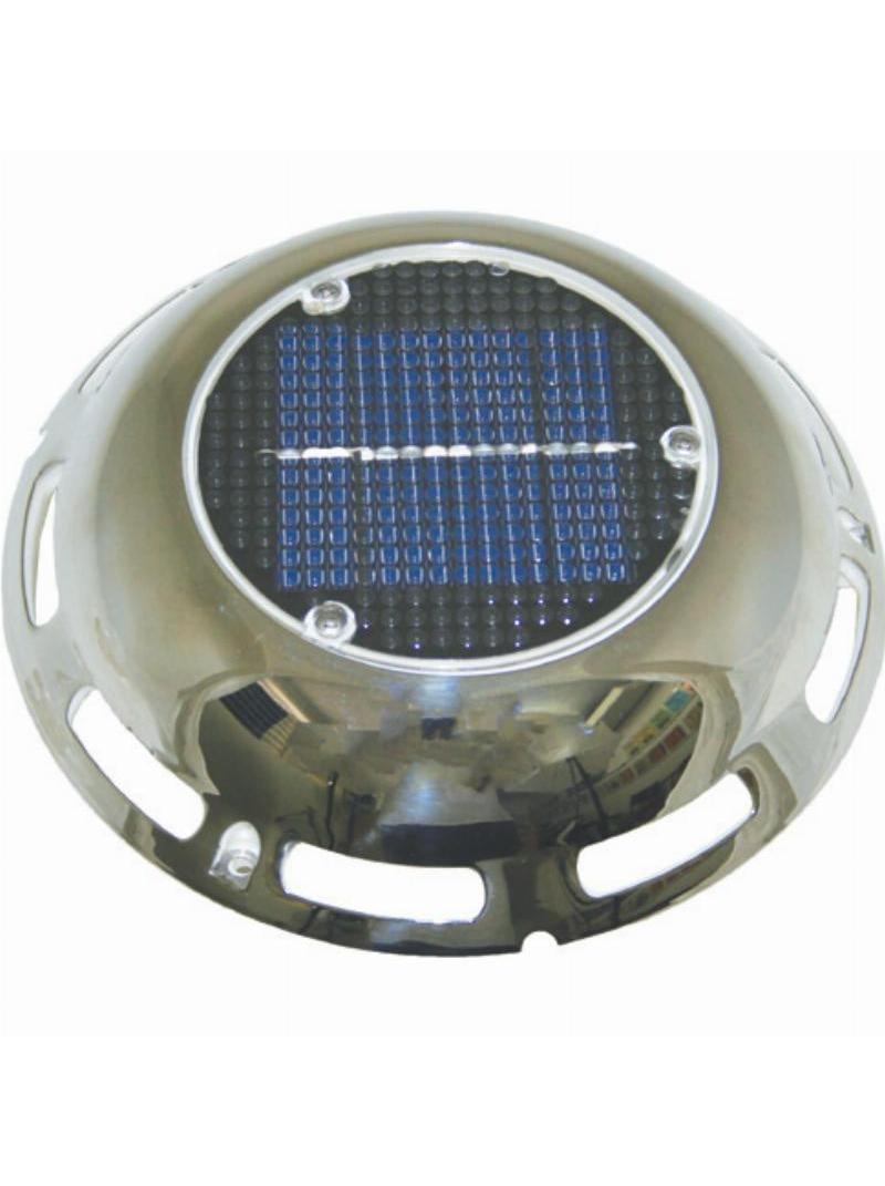 STAINLESS STEEL SOLAR VENT WITH BATTERY & SWITCH