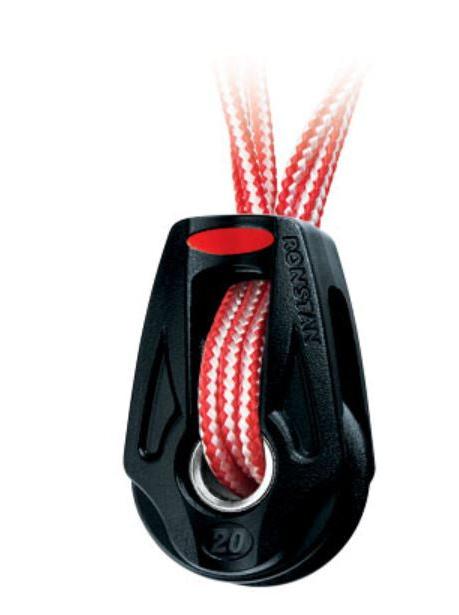 RONSTAN SERIES 20 BB SINGLE ORBIT BLOCK WITH BECKET & LASHING