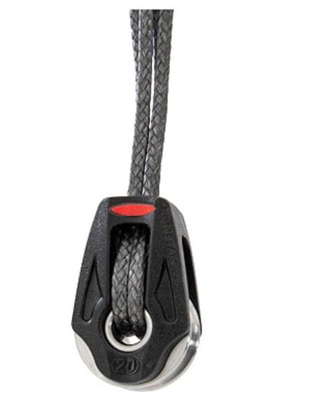 RONSTAN SERIES 20 BB SINGLE BLOCK WITH BECKET & LASHING