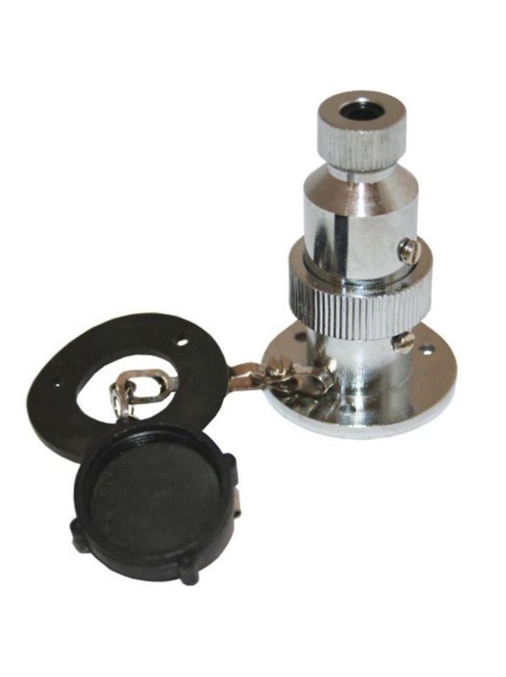 POWER PLUG - CHROME PLATED BRASS - 12 OR 24 VOLTS - TWO PIN COMPLETE