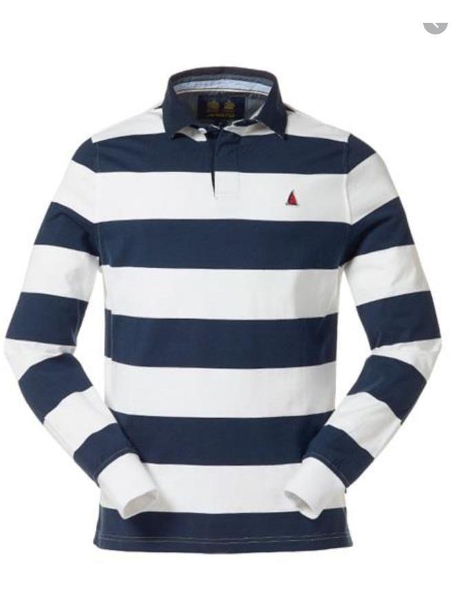 MUSTO - EDWARD STRIPE RUGBY - DISCONTINUED STYLE SIZE LARGE ONLY