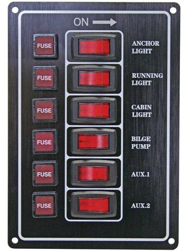 6 SWITCH PANEL - BLACK