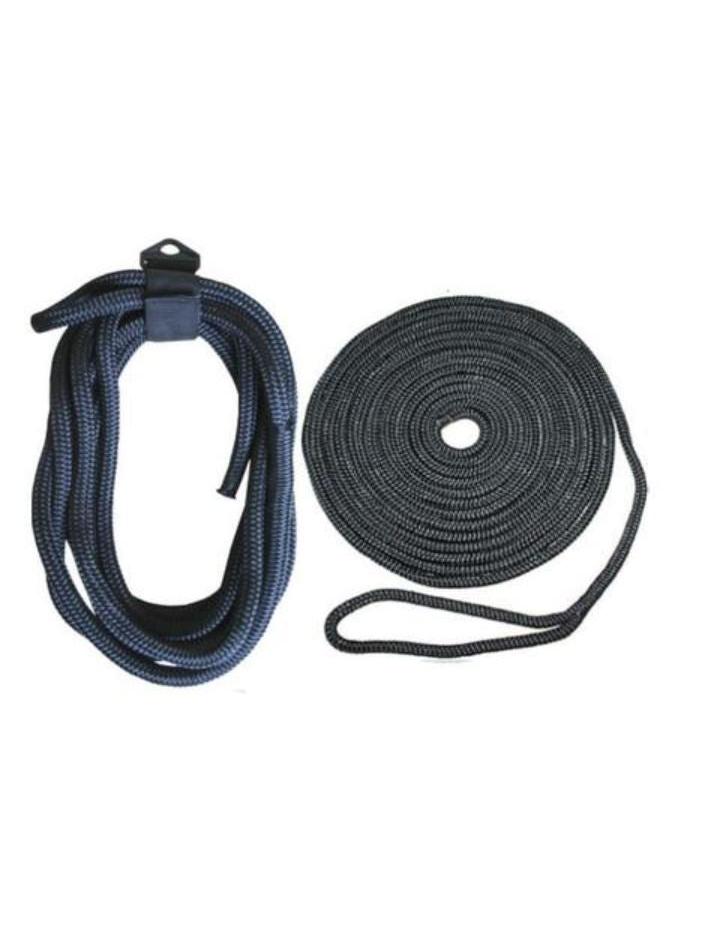 BLACK NYLON DOCKLINE - SPLICED 14MM X 15MTR