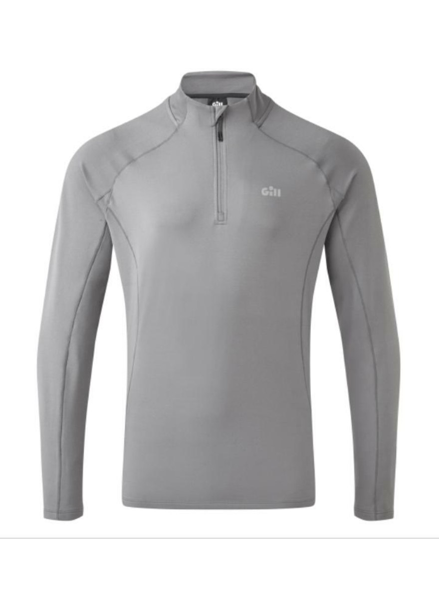 GILL MEN'S HEYBROOK THERM ZIP TOP - STEEL GREY - DISCONTINUED STYLE