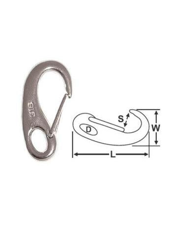 CAST SNAP HOOK - STAINLESS STEEL 70MM