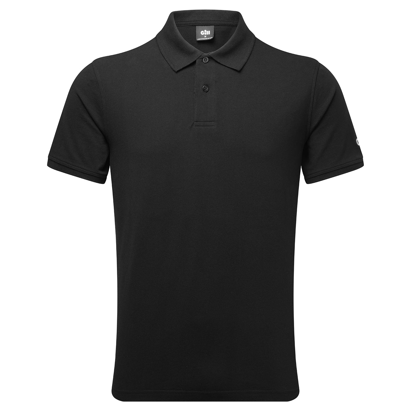 GILL COTTON MEN'S POLO - BLACK - SIZE SMALL