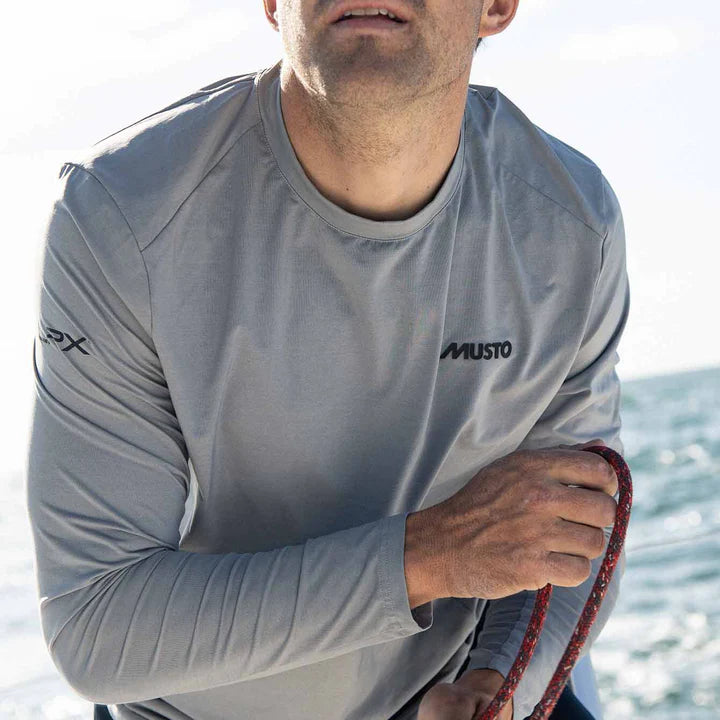 MUSTO LPX SUNBLOCK DYNAMIC LONG SLEEVE TEE - GREY