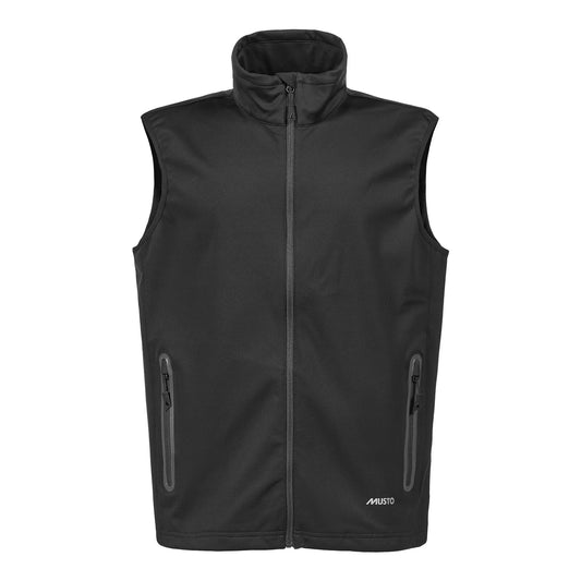 MUSTO MEN'S ESSENTIAL SOFTSHELL GILET - BLACK