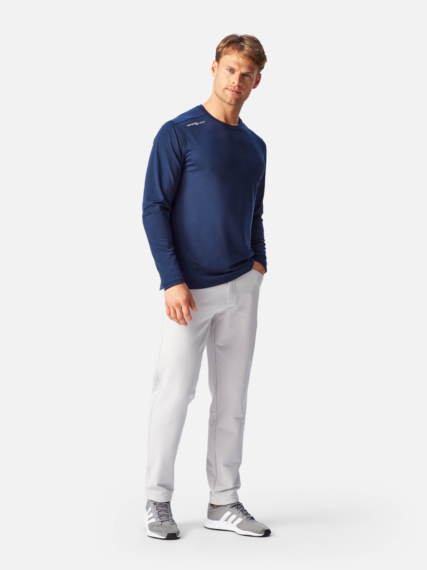 HENRI LLOYD DRI-FAST LONG SLEEVE TEE - BLUE