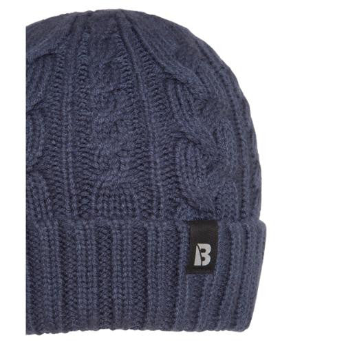 BURKE CABLE KNIT BEANIE - NAVY