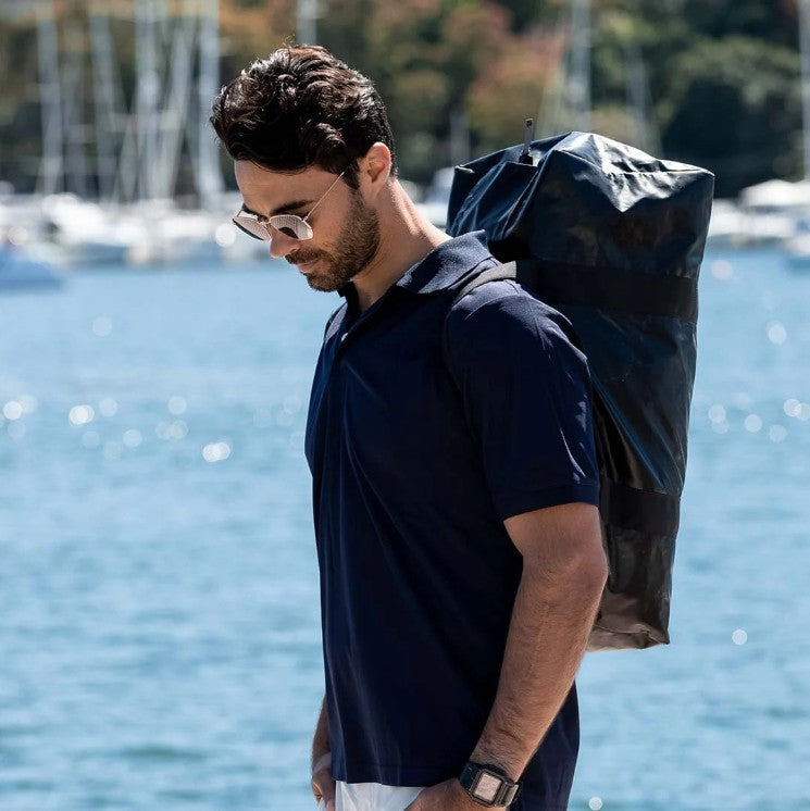 BURKE SHORT SLEEVE CREW POLO - NAVY