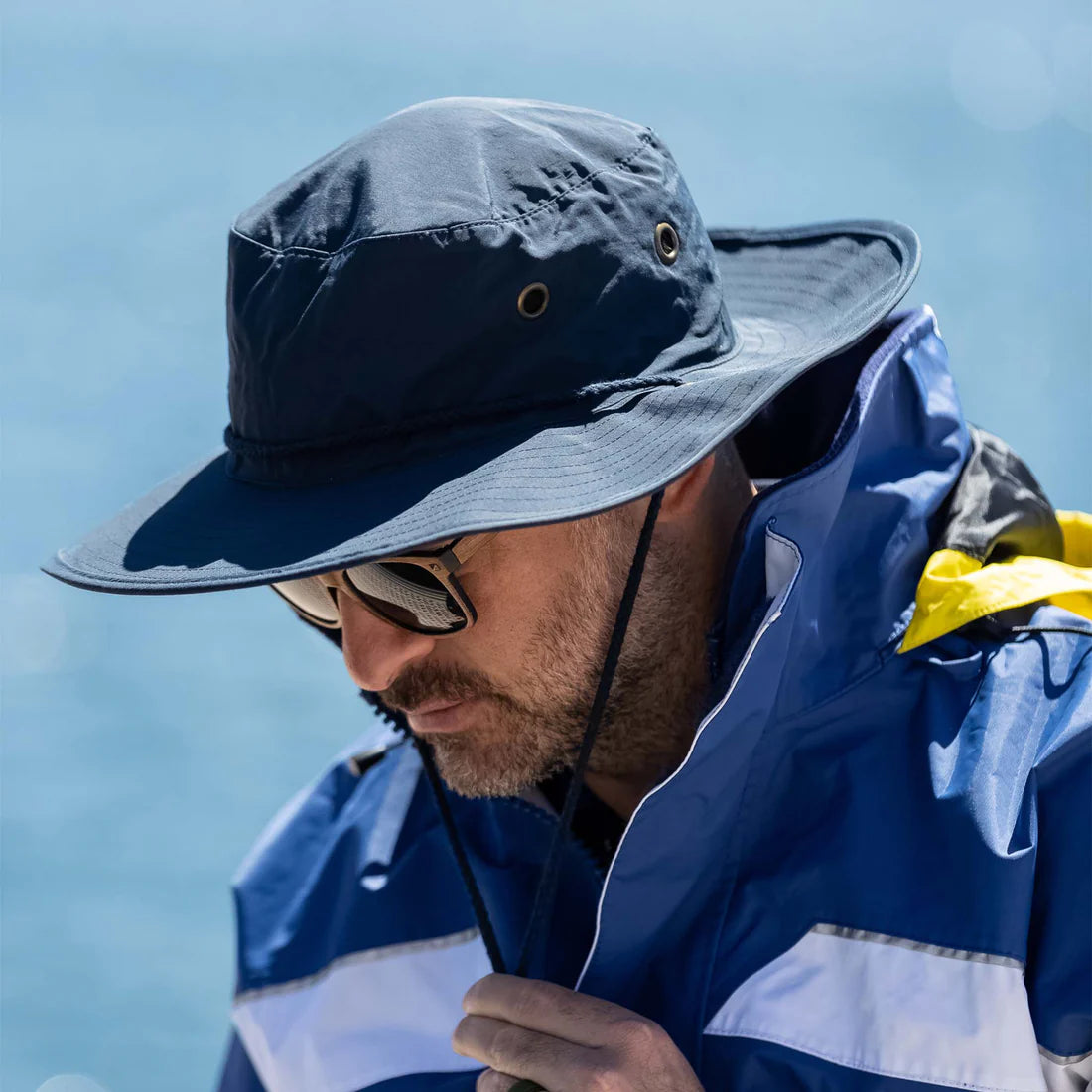 BURKE QUICK DRY SAILING CAP - NAVY