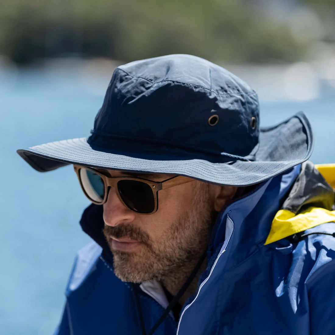 BURKE QUICK DRY SAILING CAP - NAVY
