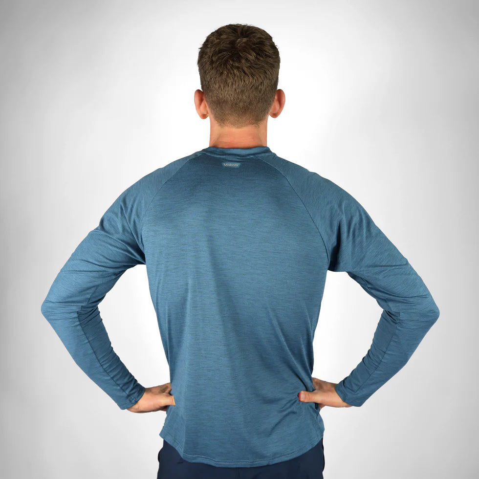 VAIKOBI UV Ocean Tech Long Sleeve Tee - Ocean Blue