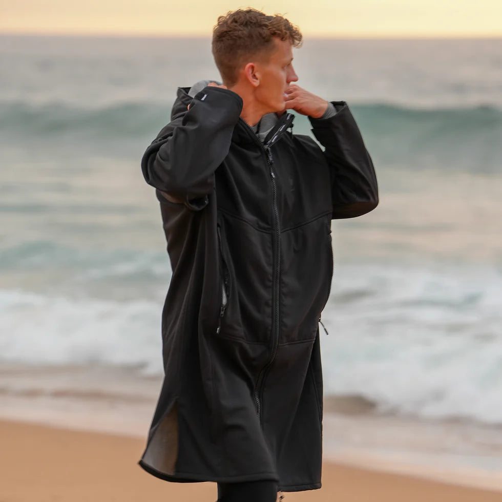 VAIKOBI BEACH COAT - BLACK
