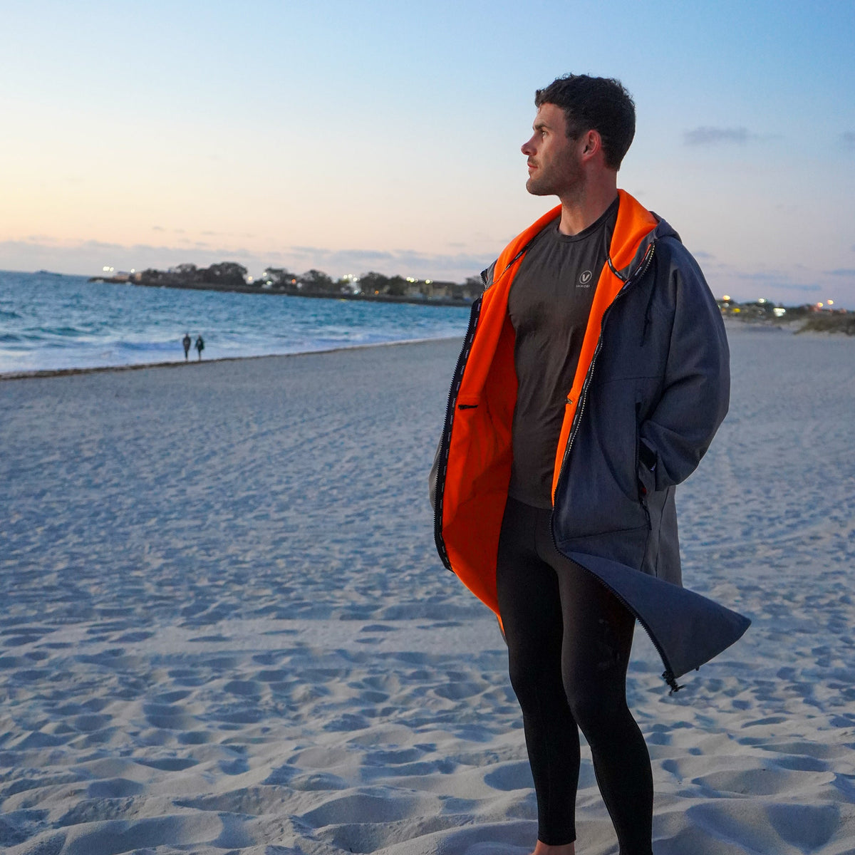 Vaikobi Beach Coat - Grey/Orange