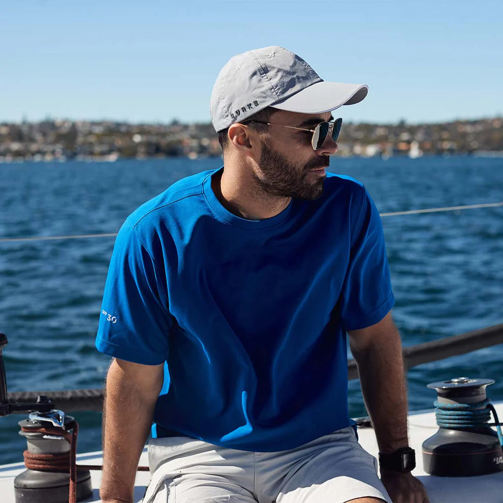 BURKE CREW TECH TEE - BLUE