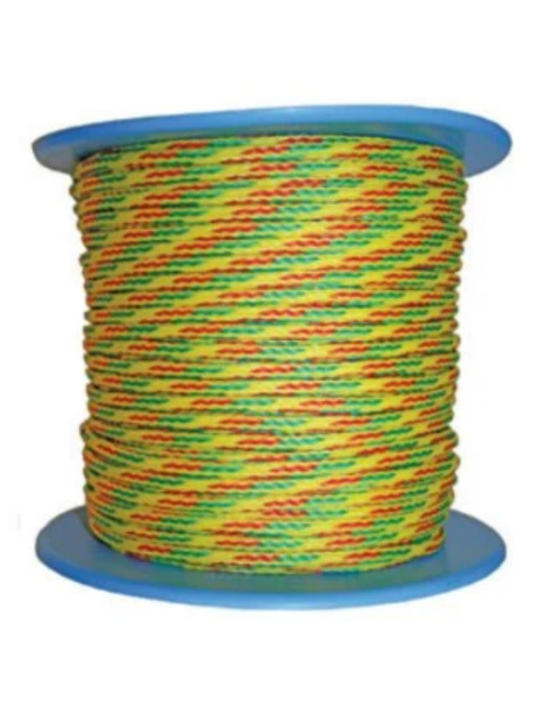 FLUORESCENT SKI ROPE - YELLOW - 7.5MM SOLD PER METRE