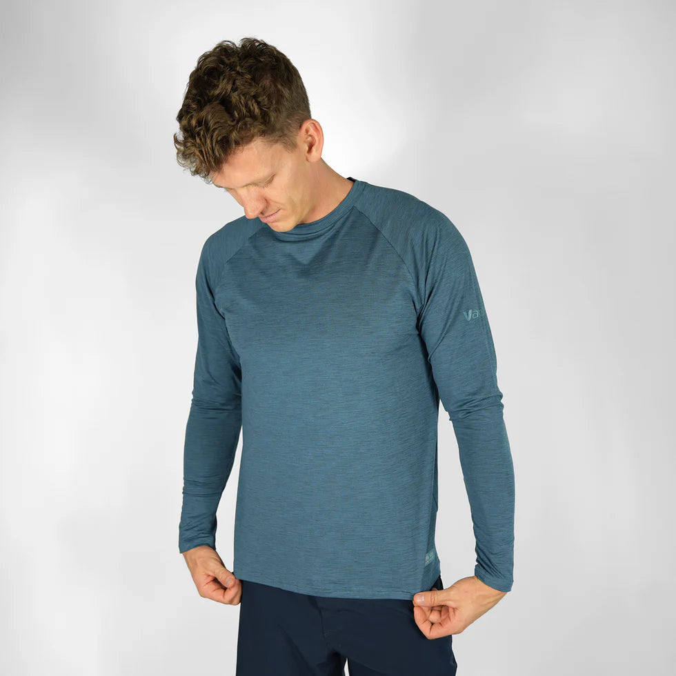 VAIKOBI UV Ocean Tech Long Sleeve Tee - Ocean Blue