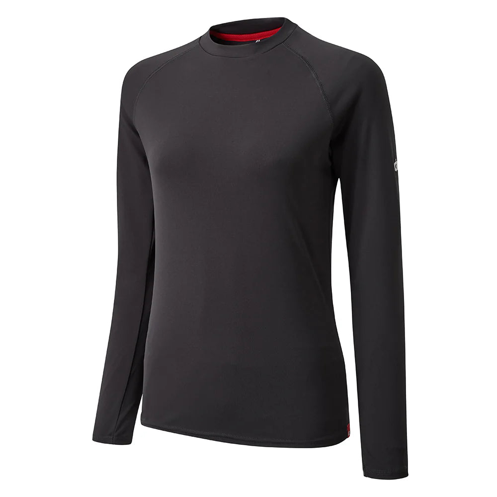 WOMENS UV TEC LONG SLEEVE TEE -COLOUR CHARCOAL - SIZE 10