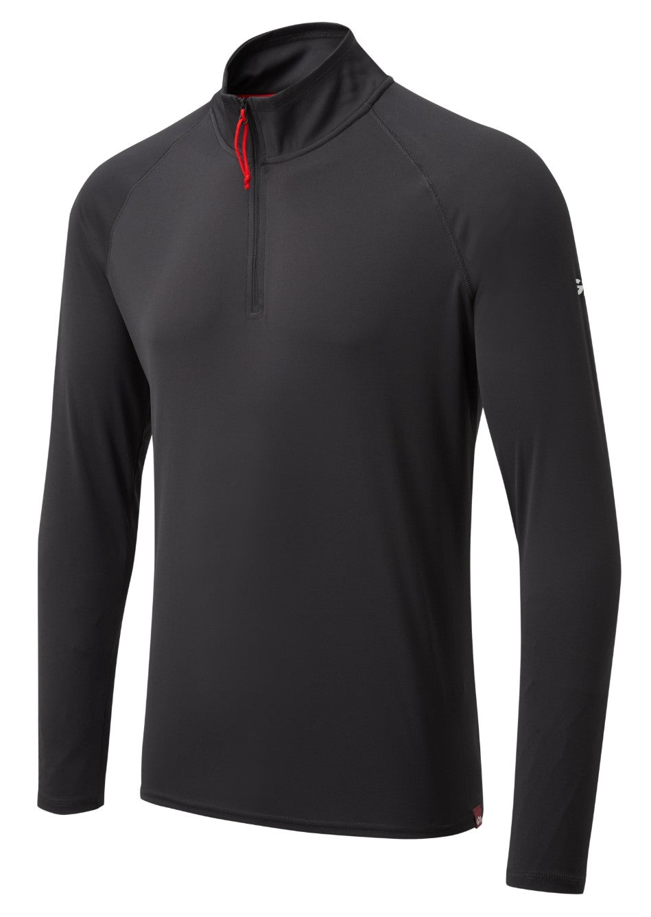 GILL MEN'S UV TEC ZIP NECK LONG SLEEVE TOP - CHARCOAL - SIZE SMALL ONLY