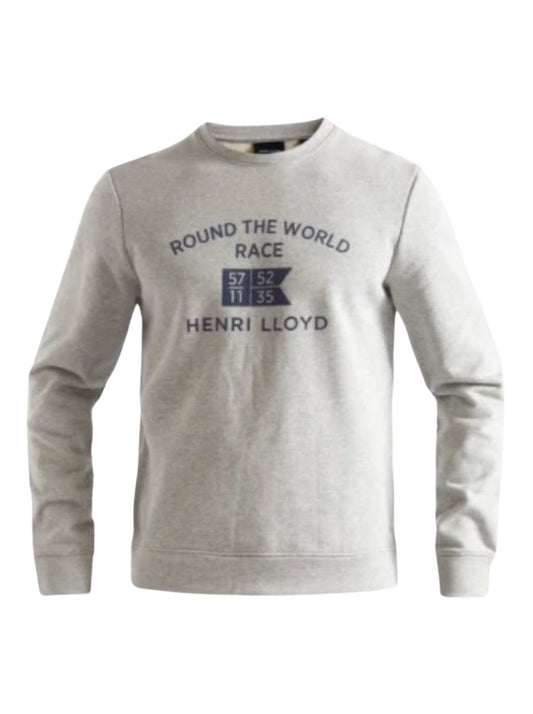 HENRI LLOYD ROUND THE WORLD SWEATSHIRT - GREY MELANGE