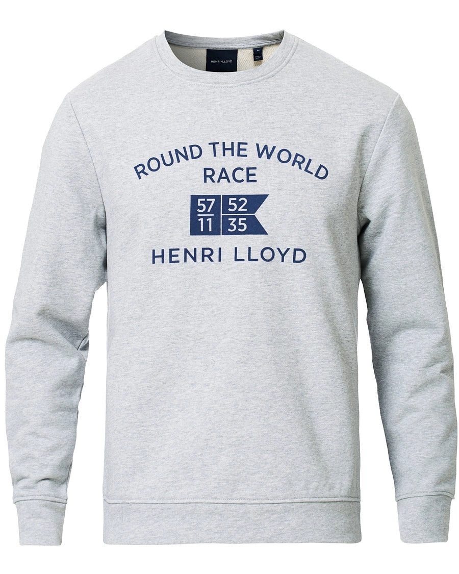 HENRI LLOYD ROUND THE WORLD SWEATSHIRT - GREY MELANGE