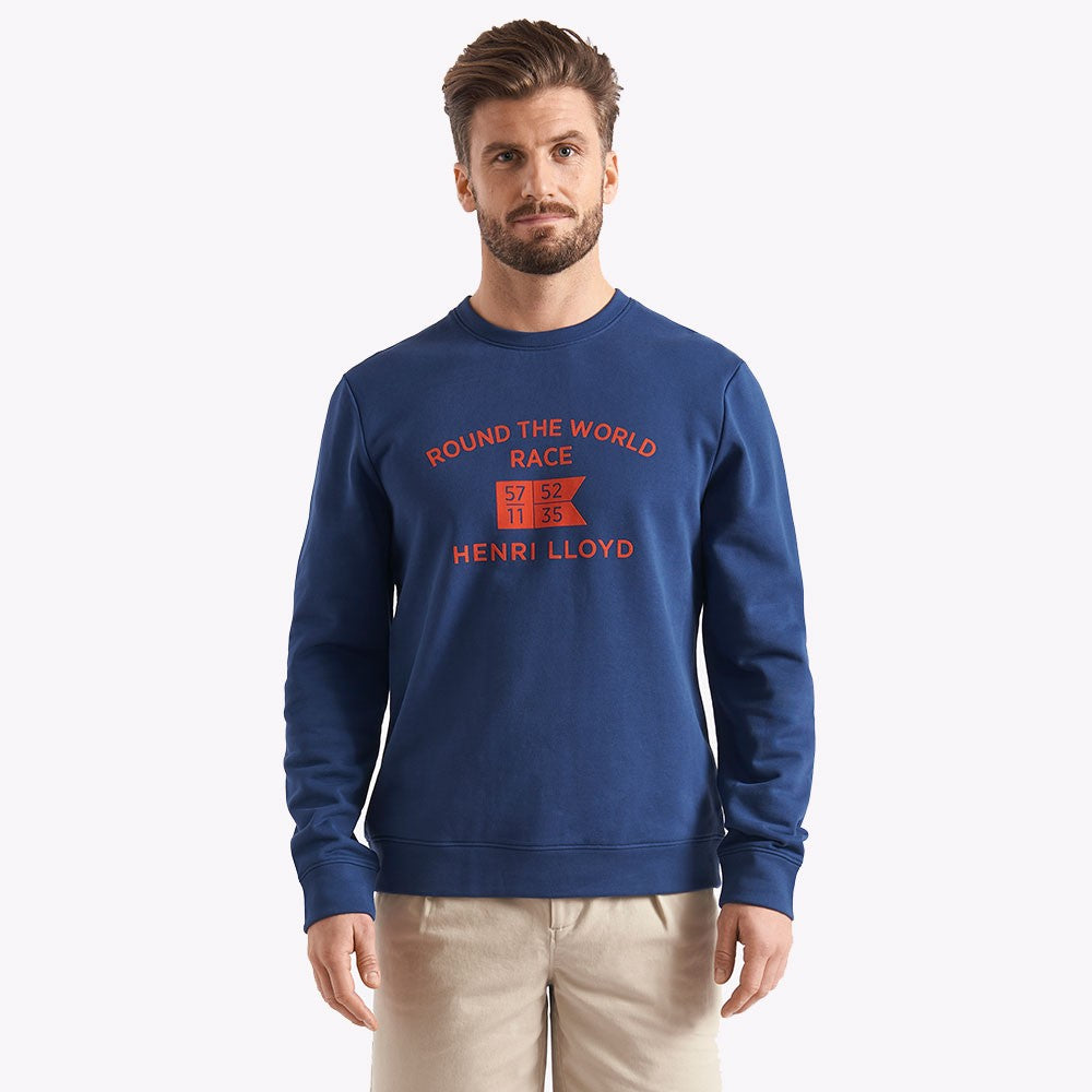HENRI LLOYD ROUND THE WORLD SWEATSHIRT - DENIM BLUE