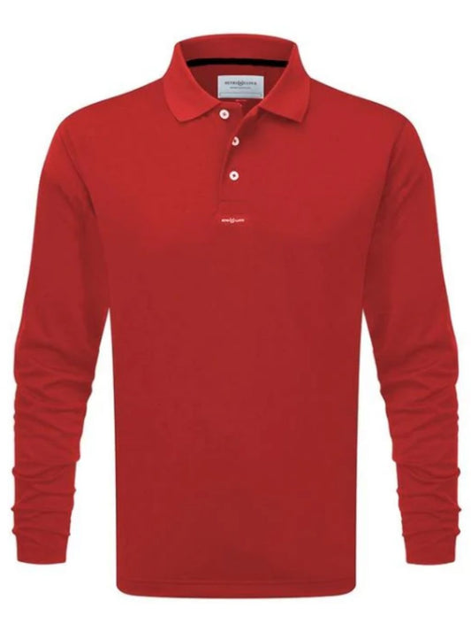 Henri Lloyd Fast Dri Polo - Long Sleeve - Red- ONLY SIZE XS LEFT - DISCONTINUED STYLE - LAST STOCK