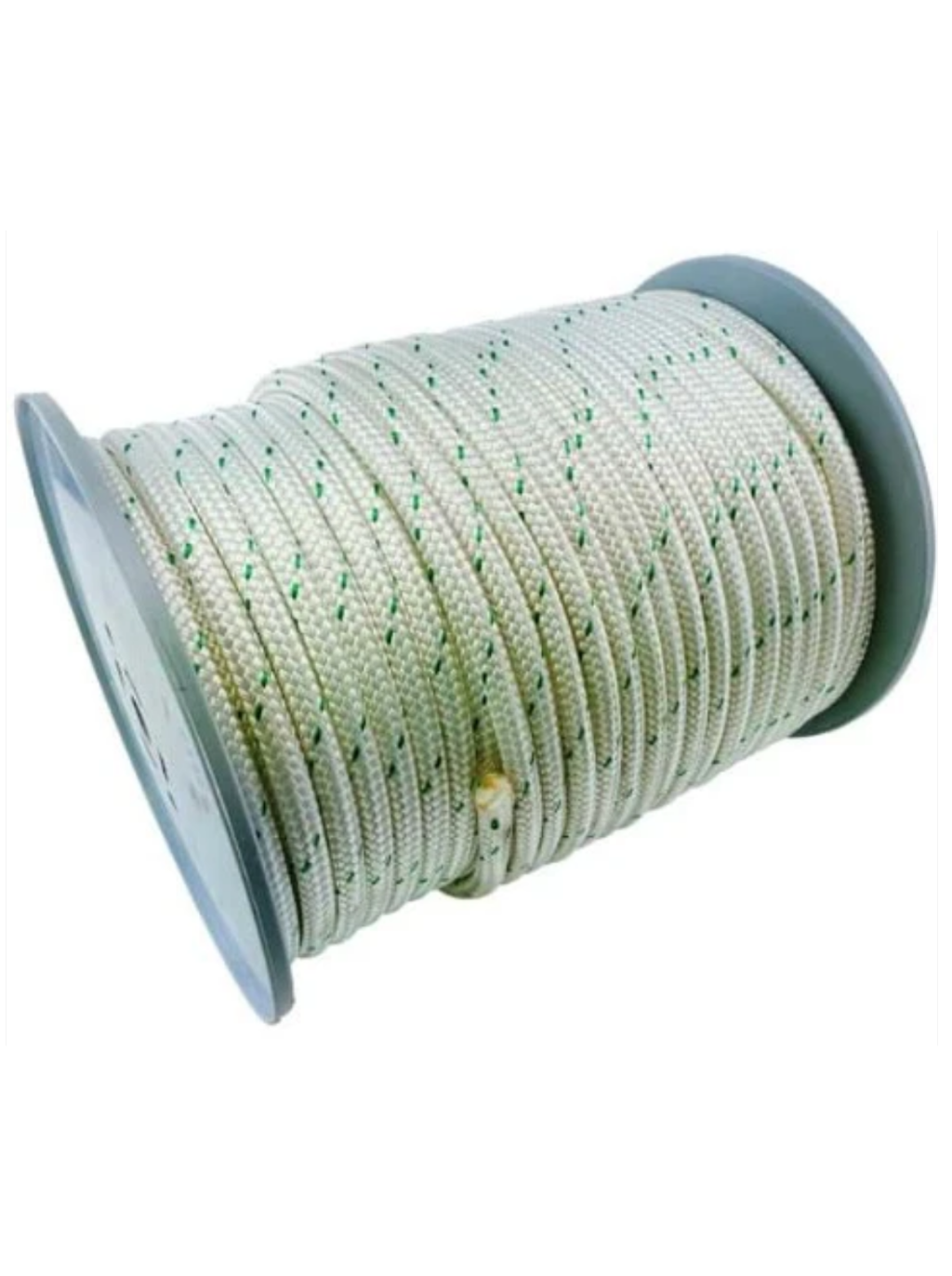 IRB 10MM FALCON BRAID CORE SK78 - WHITE W/- FLUORO GREEN & BLACK FLECK